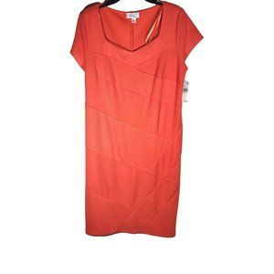 Alyx Limited Orange Pull Over Dress with Semi V Neck And Design Print On Front.